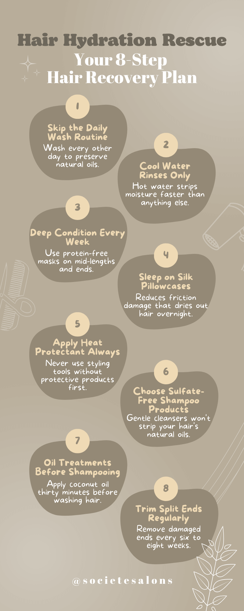 infographic on hair hydration tips