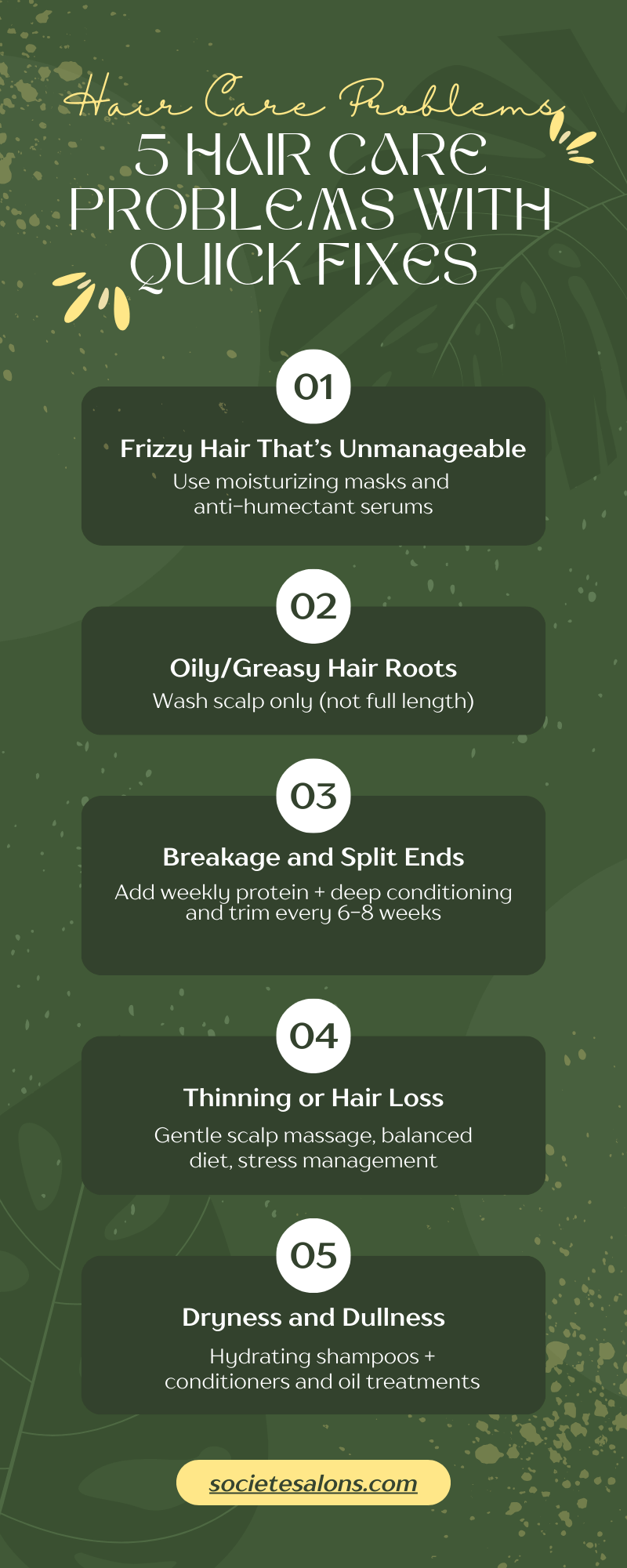 quick fixes for hair care problems